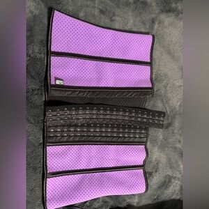 Vibrant Purple Waist Trainer with Black Details